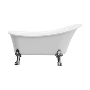 Dora-59-SKR Clawfoot tub 59"