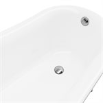 Dorya - SKR 69" Calwfoot tub No Faucet No Overflow