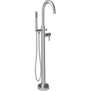Milan Freestanding Faucet Round SpoutWith Polished Chrome Finish