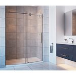 Tina 60" Curved Shower Door with Base- Right Opening 