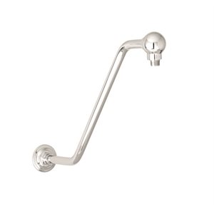 "17"" Z-shaped shower arm with flange"