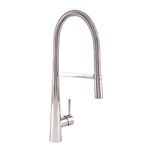 High single hole kitchen faucet with 2-function detachable s