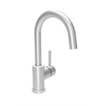 Single hole bar / prep kitchen faucet with dual spray