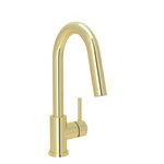 Single hole bar / prep kitchen faucet with 2-function pull-d