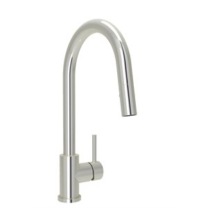Modern single hole kitchen faucet with single lever and 2-fu