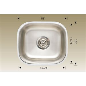 Single Kitchen sink ss 15x13x7