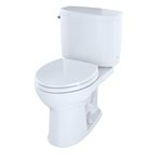 TOTO® Drake® II Two-Piece Round 1.28 GPF Universal Height Toilet with CEFIONTECT, Bone - CST453CEFG#03