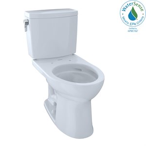 TOTO® Drake® II 1G® Two-Piece Elongated 1.0 GPF Universal Height Toilet with CEFIONTECT, Cotton White - CST454CUFG#01
