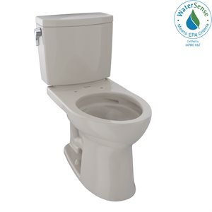 TOTO® Drake® II 1G® Two-Piece Elongated 1.0 GPF Universal Height Toilet with CEFIONTECT, Bone - CST454CUFG#03