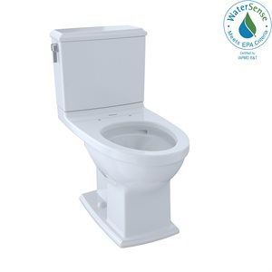 TOTO® Connelly® Two-Piece Elongated Dual-Max®, Dual Flush 1.28 and 0.9 GPF Universal Height Toilet with CEFIONTECT, Cotton White - CST494CEMFG#01