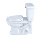 TOTO® Clayton® Two-Piece Elongated 1.6 GPF Universal Height Toilet, Cotton White - CST784SF#01