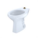 TOTO® Elongated Floor-Mounted Flushometer ADA Compliant Toilet Bowl with Top Spud and CEFIONTECT, Cotton White - CT705ULNG#01
