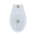 TOTO® Elongated Floor-Mounted Flushometer ADA Compliant Toilet Bowl with Top Spud and CEFIONTECT, Cotton White - CT705ULNG#01