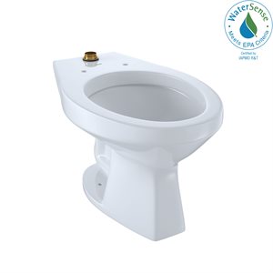 TOTO® Cuvette de toilette à chasse d'eau allongée au sol avec robinet supérieur, coton blanc - CT705UN #01