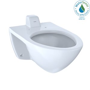 TOTO® Cuvette de toilette à chasse d'eau murale allongée avec raccord arrière et CEFIONTECT, coton blanc - CT708UVG#01