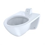 TOTO® Elongated Wall-Mounted Flushometer Toilet Bowl with Back Spud, Cotton White - CT708UV#01