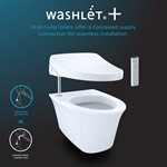 TOTO® WASHLET®+ AP Wall-Hung Elongated Toilet and WASHLET C5 and DuoFit® In-Wall 0.9 and 1.28 GPF Dual-Flush Tank System, Matte Silver - CWT4263084CMFG#MS