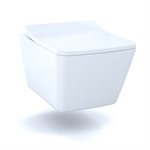 TOTO® SP Wall-Hung Square-Shape Toilet and DuoFit® In-Wall 1.28 and 0.9 GPF Dual-Flush Tank System with Copper Supply- CWT449249CMFG#MS