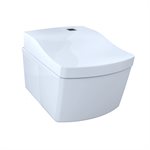 TOTO® NEOREST® EW™ Toilette suspendue à double chasse 1,28 ou 0,9 GPF avec siège de bidet intégré et eWater+®, coton blanc - CWT994CEMFG#01