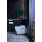 TOTO® NEOREST® AC™ Toilette suspendue à double chasse 1,28 ou 0,9 GPF avec siège de bidet intégré et Actilight®, coton blanc - CWT996CEMFX#01