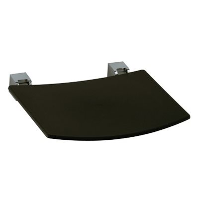 Tip-up seat | polished chrome / light grey