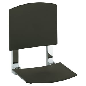 Tip-up seat | polished chrome / dark grey