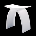OVALE STOOL SOLID SURFACE WHITE
