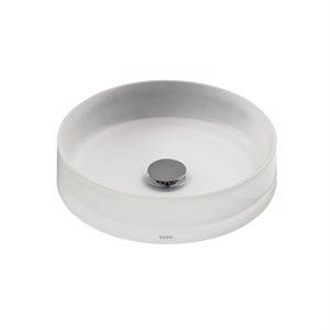 Lavabo de salle de bain rond TOTO® Luminist™, blanc givré - LLT150#61