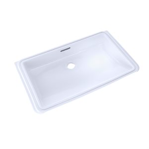 Lavabo de salle de bain rectangulaire TOTO® encastré avec CEFIONTECT, coton blanc - LT191G#01