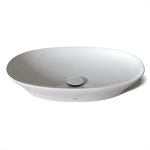 TOTO® Kiwami® Oval 24 Inch Vessel Bathroom Sink with CEFIONTECT®, Cotton White - LT474G#01