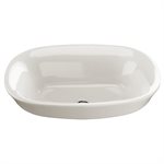 TOTO® Maris™ Oval Semi-Recessed Vessel Bathroom Sink with CEFIONTECT, Colonial White - LT480G#11