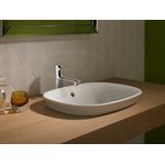 Lavabo de salle de bain semi-encastré ovale TOTO® Maris™ avec CEFIONTECT, blanc colonial - LT480G#11