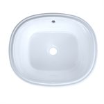 TOTO® Maris™ 17-5 / 8" x 14-9 / 16" Oval Undermount Bathroom Sink with CEFIONTECT, Cotton White - LT483G#01