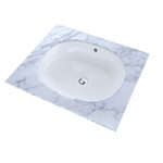 TOTO® Maris™ 17-5 / 8" x 14-9 / 16" Oval Undermount Bathroom Sink with CEFIONTECT, Cotton White - LT483G#01