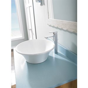TOTO® Alexis® Round Vessel Bathrooom Sink with CEFIONTECT, Cotton White - LT524G#01