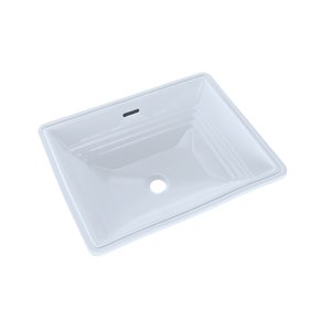 Lavabo de salle de bain rectangulaire à encastrer TOTO® Promenade®, coton blanc - LT533#01
