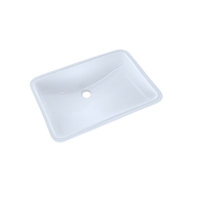 TOTO® 21-1 / 4" x 14-3 / 8" Large Rectangular Undermount Bathroom Sink with CEFIONTECT, Cotton White - LT540G#01