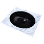 Lavabo de salle de bain ovale à encastrer TOTO® Rendezvous®, ébène - LT579#51