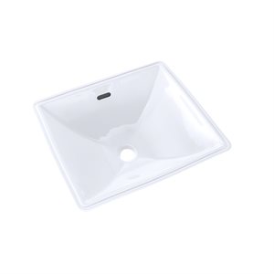 Lavabo de salle de bain rectangulaire à encastrer TOTO® Legato® avec CEFIONTECT, coton blanc - LT624G#01