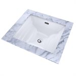 Lavabo de salle de bain rectangulaire à encastrer TOTO® Aimes® avec CEFIONTECT, coton blanc - LT626G#01