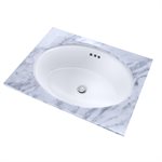 TOTO® Dartmouth® 17-1 / 4" x 12-7 / 8" Oval Undermount Bathroom Sink, Cotton White - LT643#01