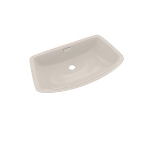 Lavabo de salle de bain rectangulaire à encastrer TOTO® Soirée®, avant arqué, beige Sedona - LT967#12