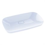Lavabo de salle de bain rectangulaire semi-encastré TOTO® Neorest® Kiwami® en argile réfractaire avec CEFIONTECT, coton blanc - LT994G#01