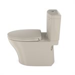 TOTO® Aquia® IV Two-Piece Elongated Dual Flush 1.28 and 0.8 GPF Universal Height Toilet with CEFIONTECT®, WASHLET®+ Ready, Bone - MS446124CEMFG#03