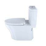 TOTO Aquia IV WASHLET+ Two-Piece Elongated Dual Flush 1.28 and 0.8 GPF Toilet with CEFIONTECT, Cotton White - MS446124CEMG#01