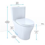 TOTO Aquia IV WASHLET+ Two-Piece Elongated Dual Flush 1.28 and 0.8 GPF Toilet, Ebony - MS446124CEM#51