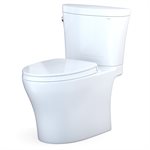 TOTO® Aquia IV® Arc Two-Piece Elongated Dual Flush 1.28 and 0.8 GPF Universal Height Toilet with CEFIONTECT®, WASHLET®+ Ready, Cotton White - MS448124CEMFG#01