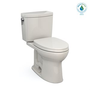 TOTO® Drake® II 1G® Two-Piece Elongated 1.0 GPF Universal Height Toilet with CEFIONTECT and SS124 SoftClose Seat, WASHLET+ Ready, Sedona Beige - MS454124CUFG#12