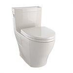 TOTO Legato WASHLET+ One-Piece Elongated 1.28 GPF Universal Height Skirted Toilet with CEFIONTECT, Bone - MS624124CEFG#03