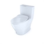 Toilette monocoque allongée 1,28 GPF TOTO® Legato® avec siège CEFIONTECT® et SoftClose®, compatible WASHLET®+, coton blanc - MS624234CEFG#01